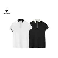 Jie Zhan Women's Wear | Zipper T-shirt  Spring/Summer New Lightweight Cool Golf Tennis Commuter Stitching Short Sleeve main image 3