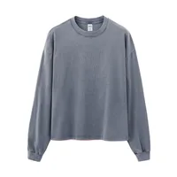 Jie Zhan Men's Wear | Dune Boxy Long T-shirt 25 Spring/Summer American Retro Tide Brand Pure Cotton 270G Washed Old Long Sleeve sku image 17