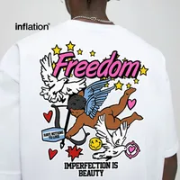 Jiezhan Men's Wear | Cupid Graffiti Printed T-shirt  Spring/Summer New American Fashion Brand Loose Crewneck Short Sleeve Men main image 1