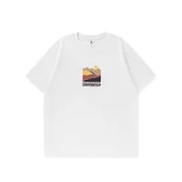 Jiezhan Men's Wear | Mountain Sunset Printed T-Shirt  Spring/Summer Daily Casual Simple All-match Loose Short-sleeved Top sku image 1