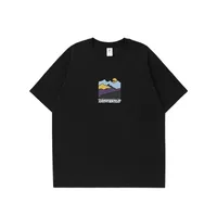 Jiezhan Men's Wear | Mountain Sunset Printed T-Shirt  Spring/Summer Daily Casual Simple All-match Loose Short-sleeved Top sku image 5