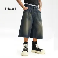 Jie Zhan Men's Wear | Fake Two-piece Seven-point Wash Jeans  Spring/Summer New American Street Casual Shorts Men main image 1