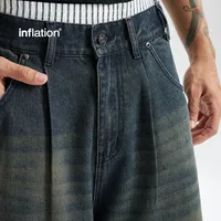 Jie Zhan Men's Wear | Fake Two-piece Seven-point Wash Jeans  Spring/Summer New American Street Casual Shorts Men main image 3