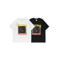 Jie Zhan Men's Wear | Hip Hop Black Printed T-shirt  Spring/Summer New American Fashion Brand Street Personality Loose Short Sleeve main image 1