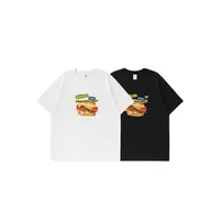 Jie Zhan Men's Wear | Fun Hamburg Printed T-shirt  Spring/Summer New Fashion Brand Street Casual Loose Short-sleeved Top main image 4