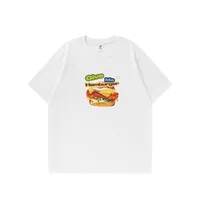 Jie Zhan Men's Wear | Fun Hamburg Printed T-shirt  Spring/Summer New Fashion Brand Street Casual Loose Short-sleeved Top sku image 2