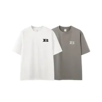 Jie Zhan Men's Wear | Heavy Letter Printed T-shirt  Spring/Summer New Pin Solona Cool Loose Shoulder Short Sleeve Men main image 1