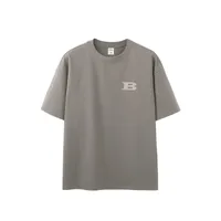 Jie Zhan Men's Wear | Heavy Letter Printed T-shirt  Spring/Summer New Pin Solona Cool Loose Shoulder Short Sleeve Men sku image 7