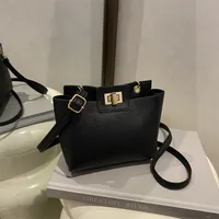 Vintage Small Crowdbag Women's  Summer New Fashionable Texturized Portable Shoulder Bag Casual Simple Crossbody Bag sku image 1