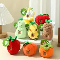 Internet Red Apple Capybara Doll Plush Keychain Banana Capibala Pendant Catch Doll Machine Doll Small Gift main image 1
