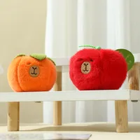 Internet Red Apple Capybara Doll Plush Keychain Banana Capibala Pendant Catch Doll Machine Doll Small Gift main image 2