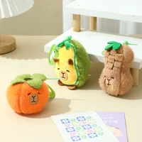 Internet Red Apple Capybara Doll Plush Keychain Banana Capibala Pendant Catch Doll Machine Doll Small Gift main image 4