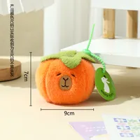 Internet Red Apple Capybara Doll Plush Keychain Banana Capibala Pendant Catch Doll Machine Doll Small Gift sku image 2
