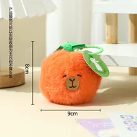 Internet Red Apple Capybara Doll Plush Keychain Banana Capibala Pendant Catch Doll Machine Doll Small Gift sku image 6