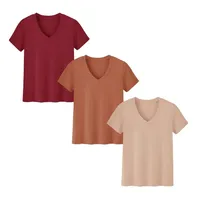 Short-sleeved Loose Split Top Three-piece T-shirt Combination Summer New Solid Color Women's Clothing main image 1