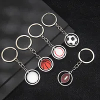 1 Piece Sport Style Baseball Rugby Basketball PVC Alloy Iron Keychain main image video