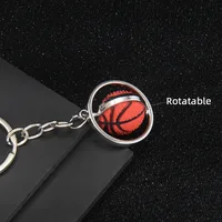 1 Piece Sport Style Baseball Rugby Basketball PVC Alloy Iron Keychain main image 3