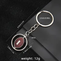 1 Piece Sport Style Baseball Rugby Basketball PVC Alloy Iron Keychain main image 9