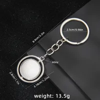 1 Piece Sport Style Baseball Rugby Basketball PVC Alloy Iron Keychain sku image 2