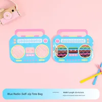 Cartoon Stationery Ornament Ziplock Bag Transparent And Cute Portable Snacks Toy Storage Bag Candy Gifts sku image 2