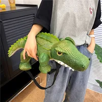 Kid'S Pu Leather Animal Crocodile Streetwear Oval Zipper Functional Backpack main image 4