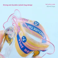 Cartoon Mini Cute Universal Self-sealing Bag Transparent Snack Cookie Toy Storage Bag  Gift Gift Bag main image 3
