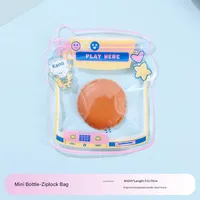 Cartoon Mini Cute Universal Self-sealing Bag Transparent Snack Cookie Toy Storage Bag  Gift Gift Bag sku image 1
