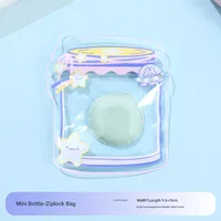 Cartoon Mini Cute Universal Self-sealing Bag Transparent Snack Cookie Toy Storage Bag  Gift Gift Bag sku image 2