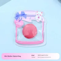 Cartoon Mini Cute Universal Self-sealing Bag Transparent Snack Cookie Toy Storage Bag  Gift Gift Bag sku image 3