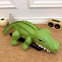 Kid'S Pu Leather Animal Crocodile Streetwear Oval Zipper Functional Backpack sku image 2