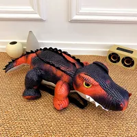 Kid'S Pu Leather Animal Crocodile Streetwear Oval Zipper Functional Backpack sku image 3