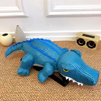 Kid'S Pu Leather Animal Crocodile Streetwear Oval Zipper Functional Backpack sku image 4