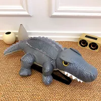Kid'S Pu Leather Animal Crocodile Streetwear Oval Zipper Functional Backpack sku image 6