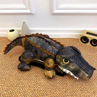 Kid'S Pu Leather Animal Crocodile Streetwear Oval Zipper Functional Backpack sku image 7