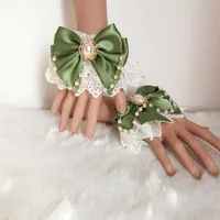 Flower Wedding Lolita Hand Sleeve Lolita Soft Girl Double Hand Sleeve New Girl Tea Party Sweet Hand Jewelry Multicolor main image 4