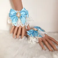 Flower Wedding Lolita Hand Sleeve Lolita Soft Girl Double Hand Sleeve New Girl Tea Party Sweet Hand Jewelry Multicolor sku image 10