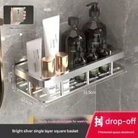 Toilet Wall-mounted Punch-free Toilet Bath Toilet Washstand Wall Storage Shelf Bathroom Storage Rack sku image 3