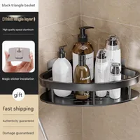 Toilet Wall-mounted Punch-free Toilet Bath Toilet Washstand Wall Storage Shelf Bathroom Storage Rack sku image 5