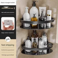 Toilet Wall-mounted Punch-free Toilet Bath Toilet Washstand Wall Storage Shelf Bathroom Storage Rack sku image 12
