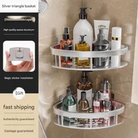 Toilet Wall-mounted Punch-free Toilet Bath Toilet Washstand Wall Storage Shelf Bathroom Storage Rack sku image 13