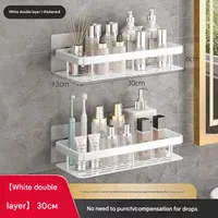 Toilet Wall-mounted Punch-free Toilet Bath Toilet Washstand Wall Storage Shelf Bathroom Storage Rack sku image 18