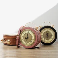 British Small Crowdsourcing Women's  New Vintage Handbag Creative Clock Watch Bag Wonderful Fun Small Round Bag main image 1