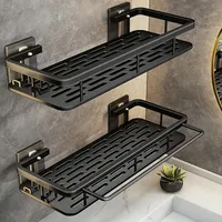 Toilet Wall-mounted Punch-free Toilet Bath Toilet Washstand Wall Storage Shelf Bathroom Storage Rack main image 1