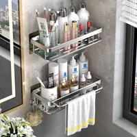 Toilet Wall-mounted Punch-free Toilet Bath Toilet Washstand Wall Storage Shelf Bathroom Storage Rack main image 2
