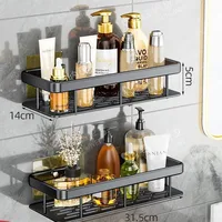 Toilet Wall-mounted Punch-free Toilet Bath Toilet Washstand Wall Storage Shelf Bathroom Storage Rack sku image 10