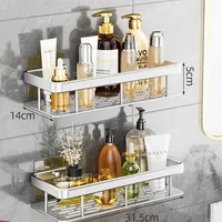 Toilet Wall-mounted Punch-free Toilet Bath Toilet Washstand Wall Storage Shelf Bathroom Storage Rack sku image 11
