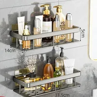 Toilet Wall-mounted Punch-free Toilet Bath Toilet Washstand Wall Storage Shelf Bathroom Storage Rack sku image 9