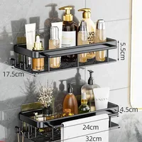 Toilet Wall-mounted Punch-free Toilet Bath Toilet Washstand Wall Storage Shelf Bathroom Storage Rack sku image 20