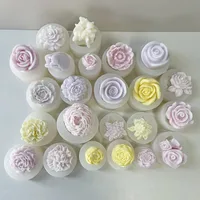 Jiahuimei Flower Aromatherapy Candle Silicone Mold DIY Petal Expanding Stone Handmade Soap Gypsum Gum Dropping Grinding Tool main image 2