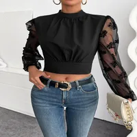 Women's Back Hollow Shirt Long Sleeve Blouses Streetwear Solid Color main image 4